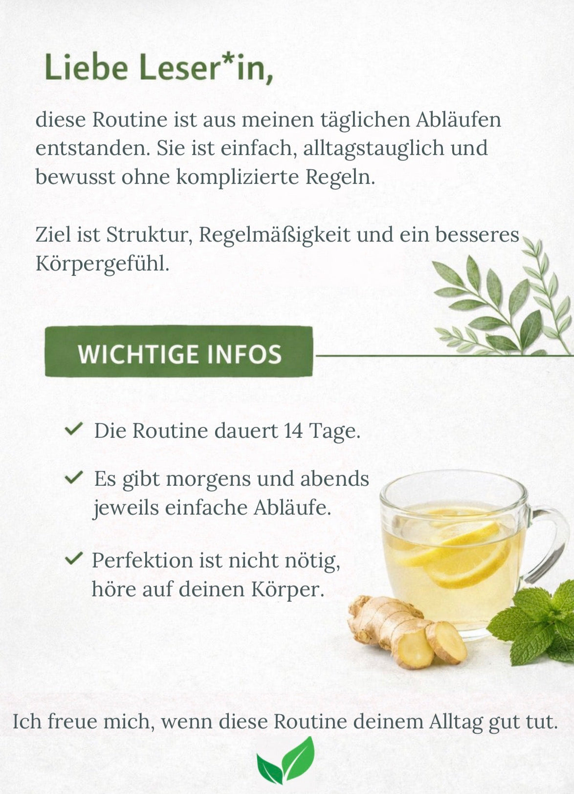 14- Tage DenkGesund Morgen- & Abendroutine